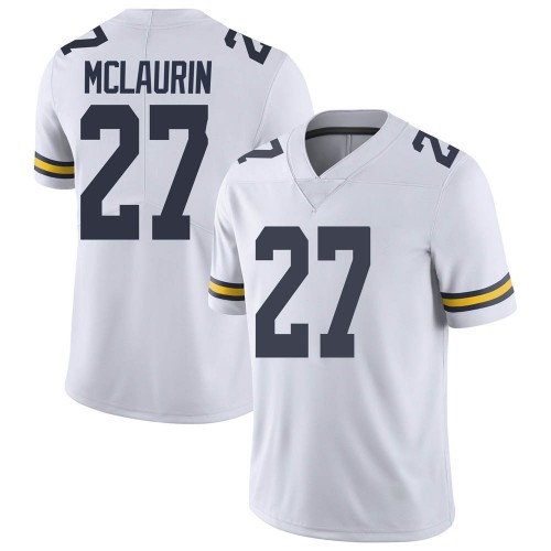 Tyler Mclaurin Michigan Wolverines Men's NCAA #27 White Limited Brand Jordan College Stitched Football Jersey YSZ4154MB